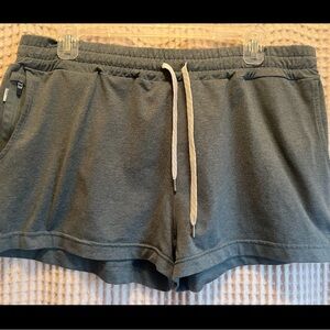 Vuori Green Athletic Shorts with Elastic Waistband